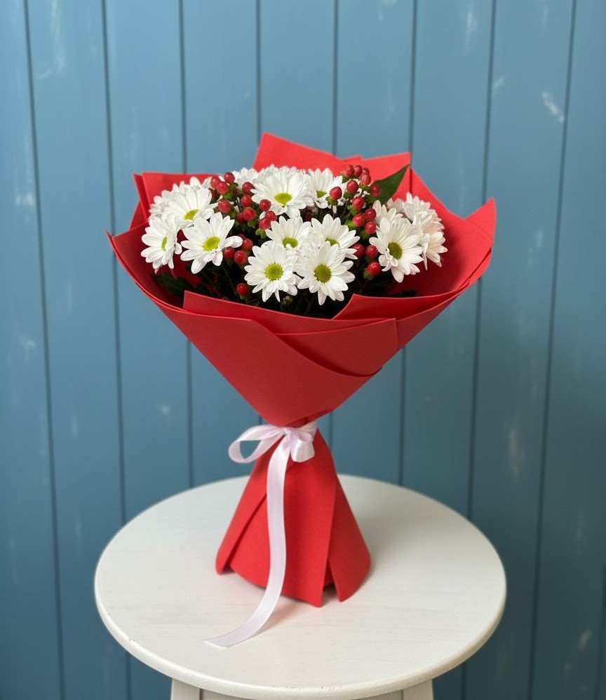 Букет цветов из: Хризантемы в Таловой