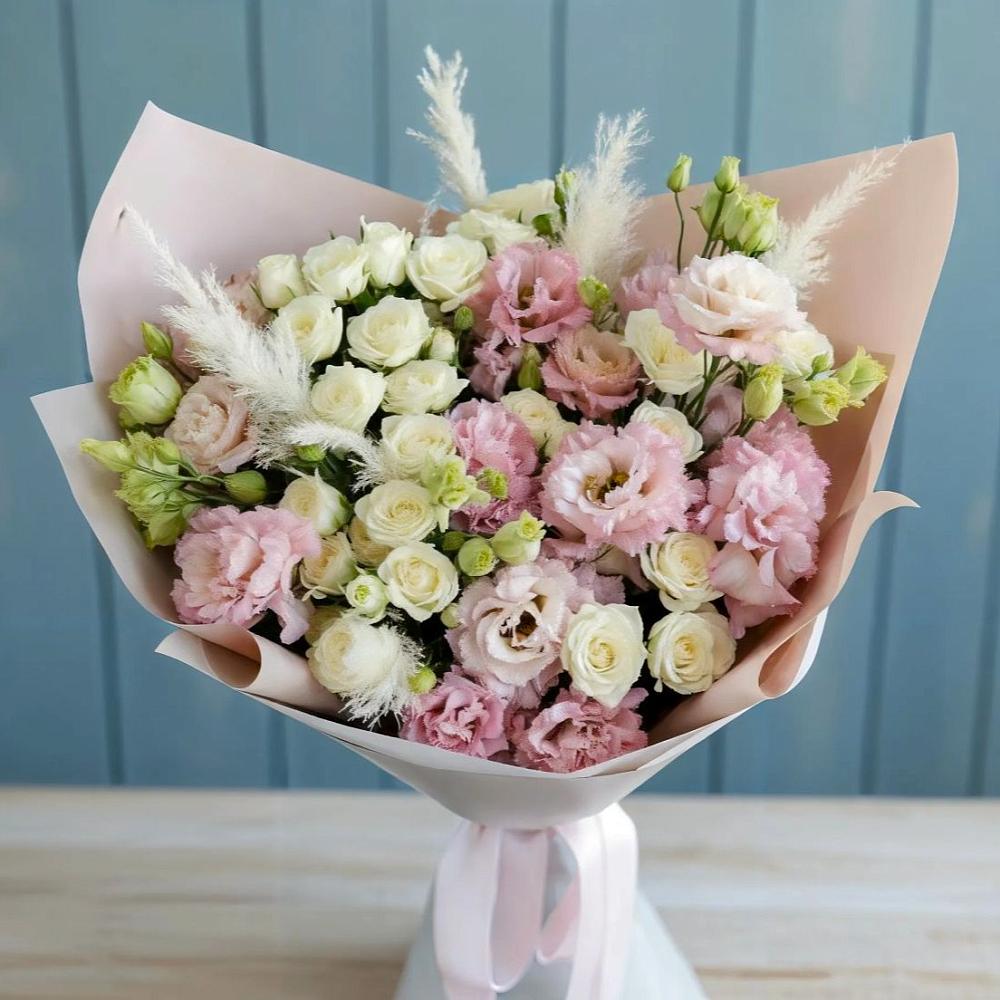 Букет цветов из: Альстромерии и Розы в Таловой