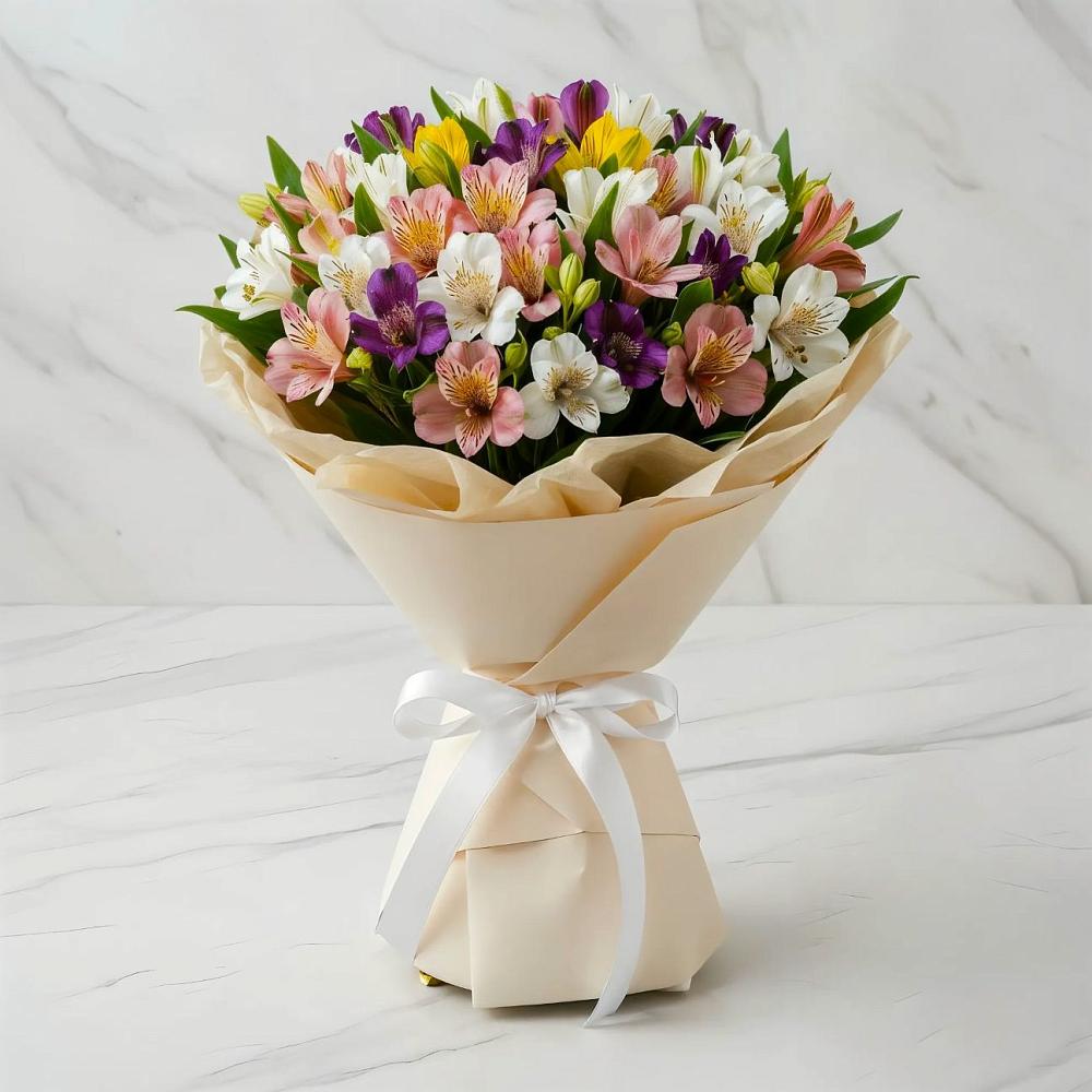 Букет цветов из: Альстромерии в Таловой