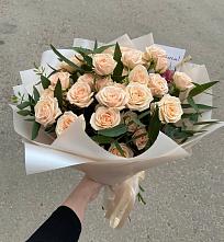 Букет Кремовые розы Латте в Таловой