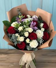 Букет цветов из:  Розы и Альстромерии в Таловой
