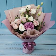Букет цветов из:  Розы и Лизиантусы #REPLACE_PRED# Таловой