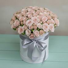 Цветочная композиция из Розы в шляпной коробке в Таловой