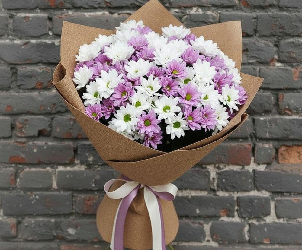 Букет цветов из: Хризантемы в Таловой