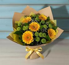 Букет цветов из:  Герберы и Хризантемы #REPLACE_PRED# Таловой