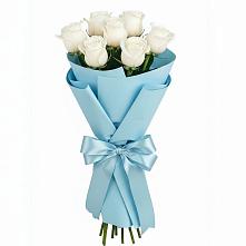 Букет 7 белых роз Проуд в Таловой