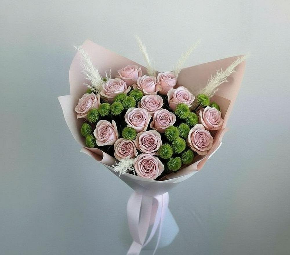 Букет цветов из: Розы и Хризантемы в Таловой