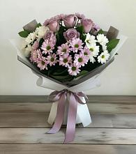 Букет цветов из:  Хризантемы и Розы в Таловой