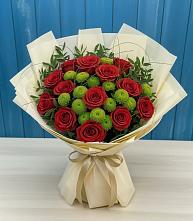 Букет цветов из:  Розы и Хризантемы в Таловой
