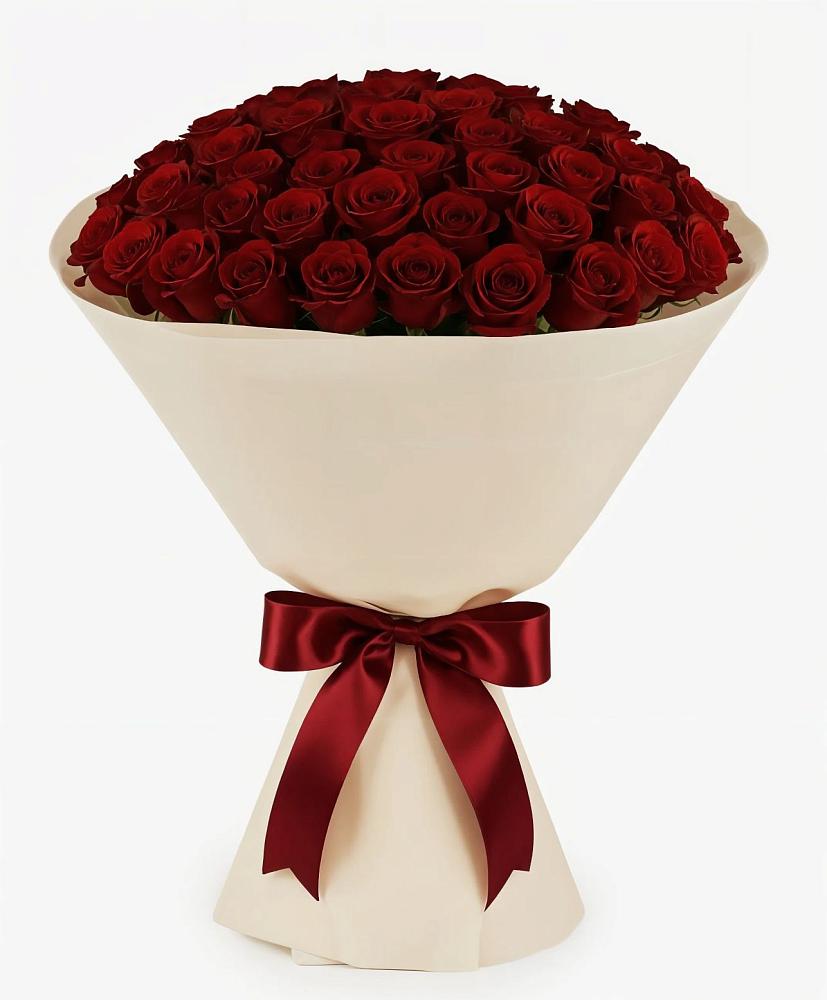 Букет 101 Бордовая роза Блэк Бакарра в Таловой