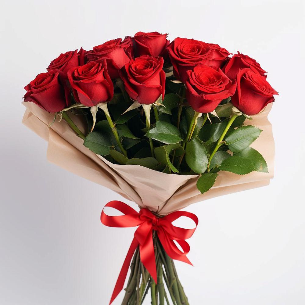Букет 11 Красных роз Эдлесс Лав в Таловой